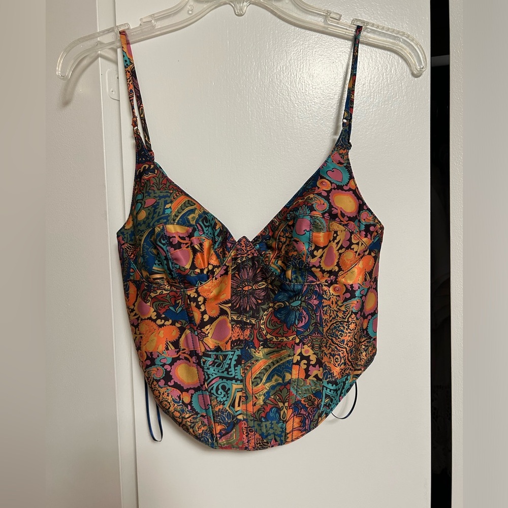 Multicolor urban outfitters corset top